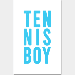 tennis boy blue Posters and Art